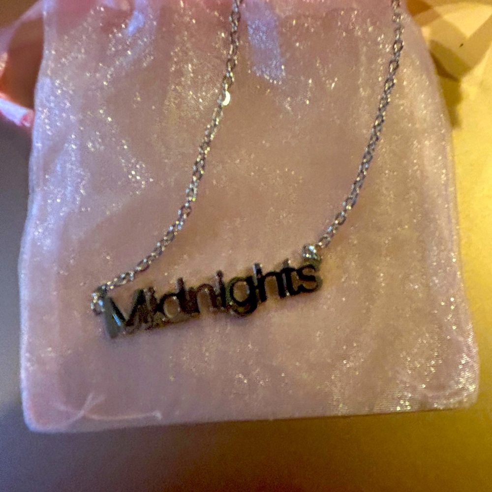 Midnights Necklace -Silver Taylor, Swift fan inspired